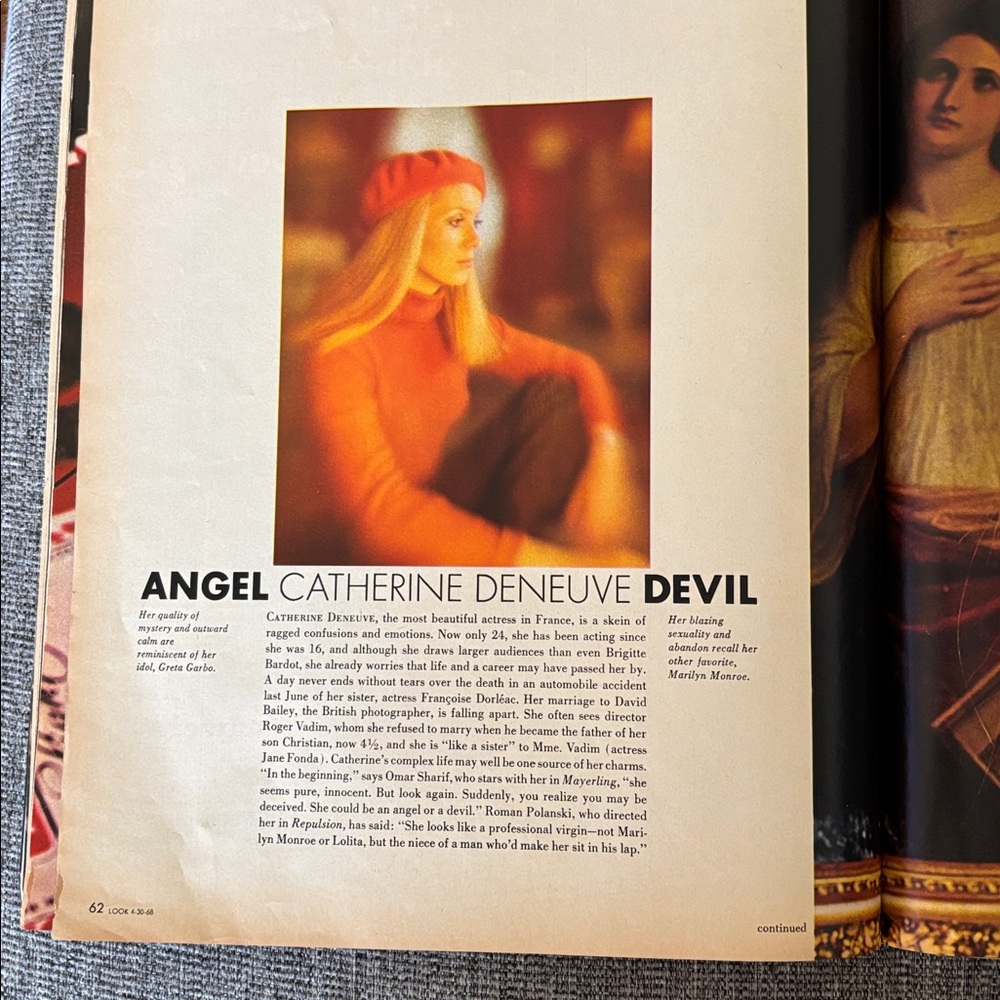 Look Magazine April 30, 1968 Catherine Deneuve, Israel, Joe Torre, Choppers - Picture 7 of 13